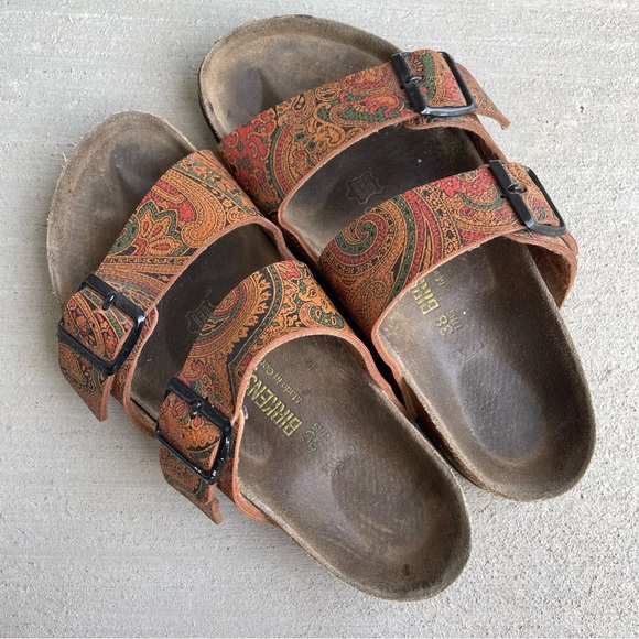 Birkenstock Sandals Floral Paisley Womens Size 38 L7M5 - Picture 2 of 16